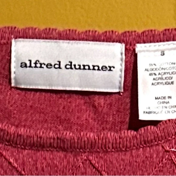 Alfred Dunner Raspberry Knit Top - Picture 3 of 3
